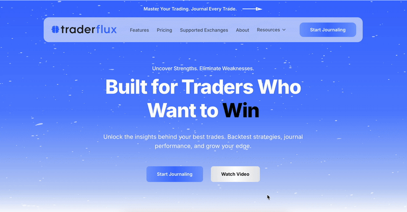 Smart Trading Journal and Analytics Platform
